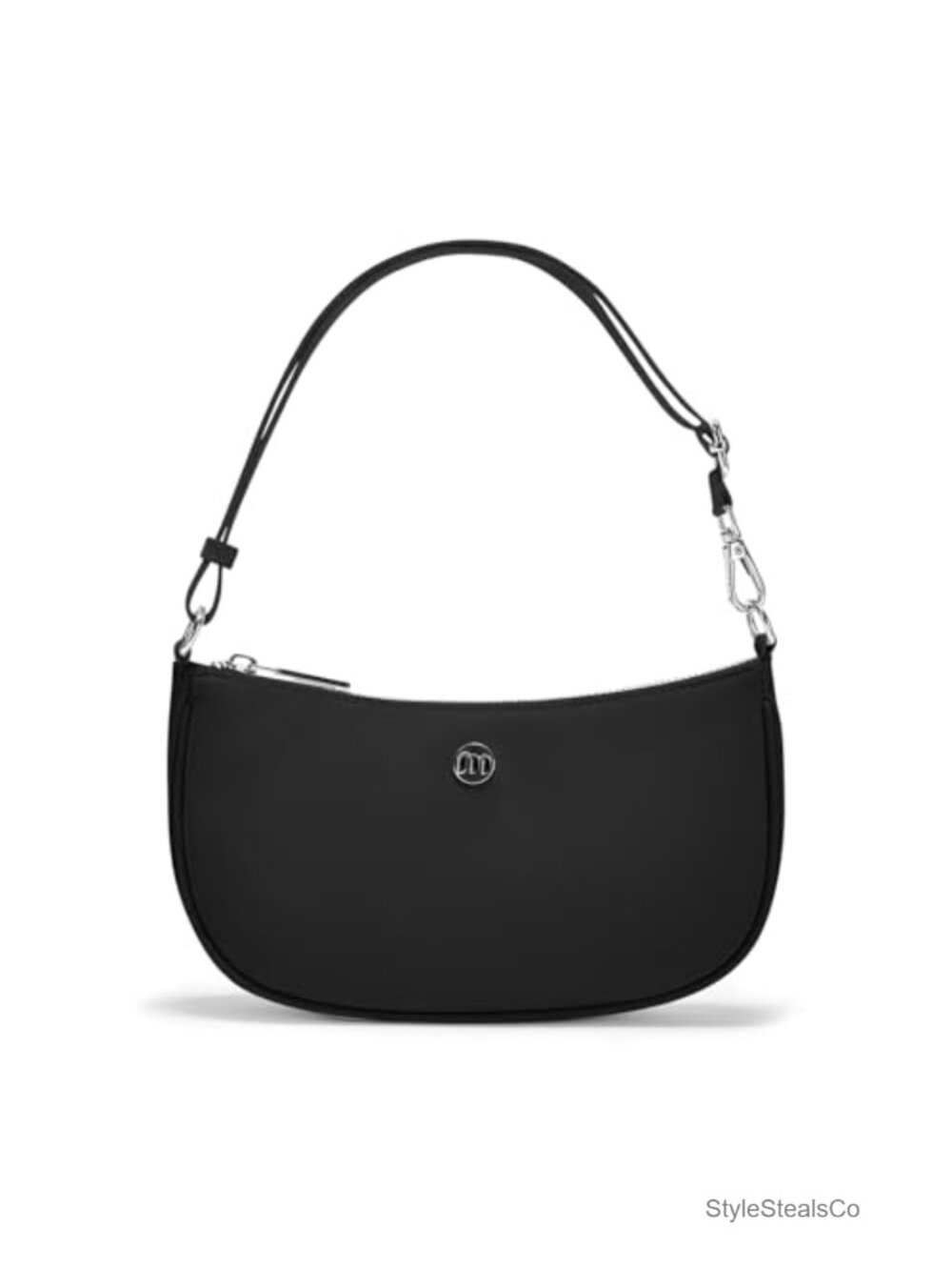 Nylon Shoulder Bag with Adjustable Strap Mini Clutch Underarm Purse